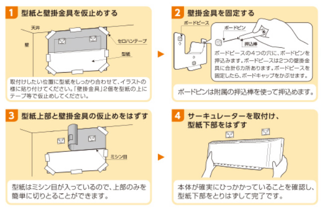 トヨトミ FC-W50H 涼風サーキュレーター 壁掛けタイプ ウエダ金物