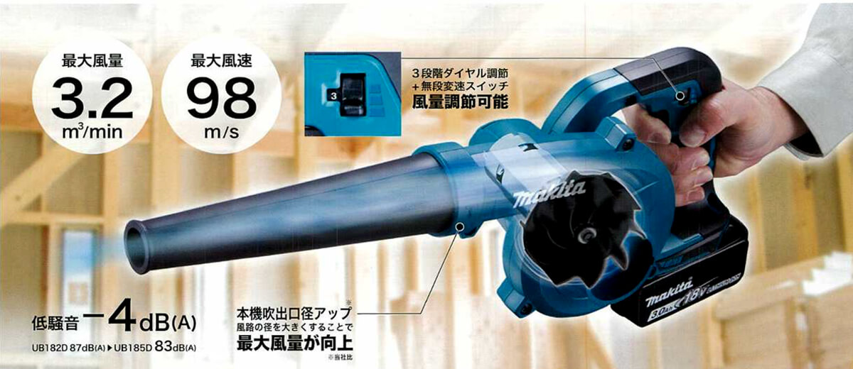 国際ブランド】 マキタ Makita 充電式ブロワ UB185DRF 18V フルセット