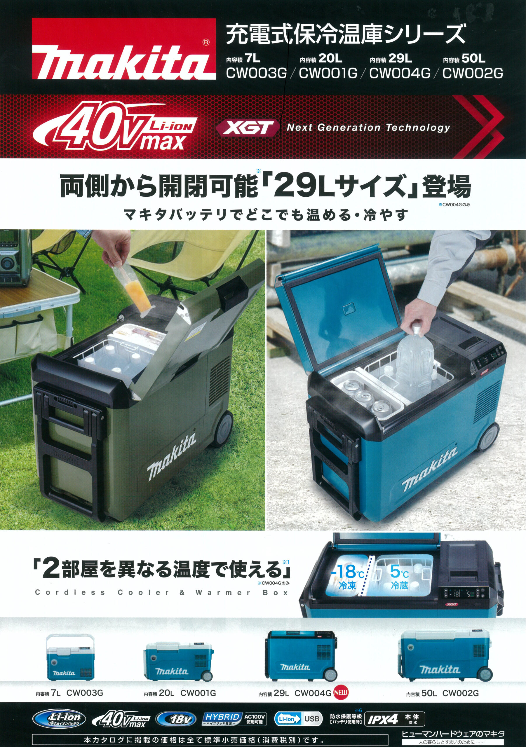 マキタ CW004GZ 充電式保冷温庫(本体のみ/バッテリー・充電器別売