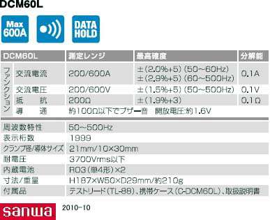 三和電気計器 AC専用クランプメータ DCM400 ウエダ金物【公式サイト】