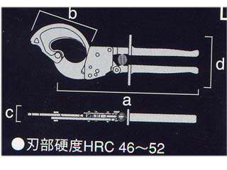 FUJIYA ケーブルカッター(ラチェットタイプ) No.FRC-32A ウエダ金物