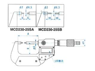 新潟精機 デジタルスプラインマイクロメータ MCD230-25SA ウエダ金物