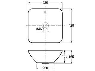 カクダイ 角型洗面器 DURAVIT #DU-0333420000 ウエダ金物【公式サイト】