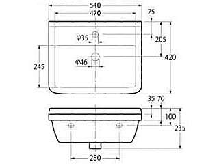 カクダイ 壁掛洗面器 DURAVIT #DU-0300550000 ウエダ金物【公式サイト】