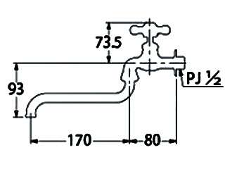 カクダイ 水栓金具 カラー自在水栓(ブロンズ) 7060FBP-13 ウエダ金物