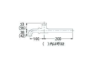 カクダイ ［043700］ 低位通気弁つきキセル管 043700【キャンセル不可】-