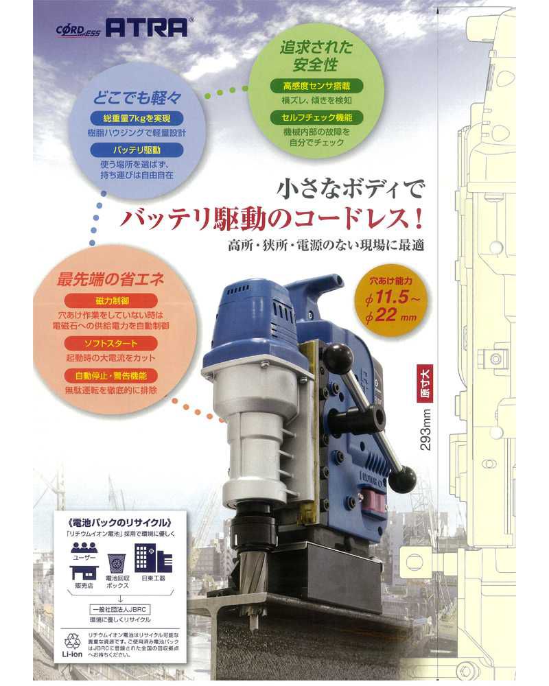 日東工器 CLA-2200 アトラエース コードレスタイプ ウエダ金物【公式サイト】