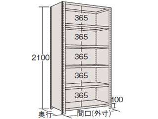 直送品】 サカエ 物品棚ＫＷ型（１００ｋｇ／段・高さ１２００ｍｍ・６