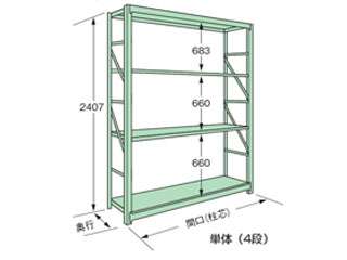 サカエ　重量棚ＳＲ型　ＳＲ−８３２４