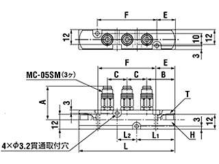 日東工器 マイクロラインカプラ 3分岐配管用 MC-03 ウエダ金物【公式