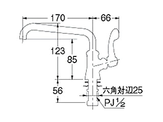 カクダイ 700-707-13QR 厨房用立形自在水栓 ウエダ金物【公式サイト】