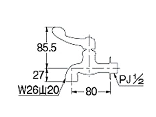 カクダイ　706-097-13QR　厨房用自在水栓本体