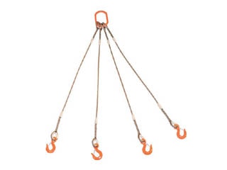 トラスコ中山 4本吊りWスリング フック付き 12mm×2m GRE-4P-12S2(8191733)-