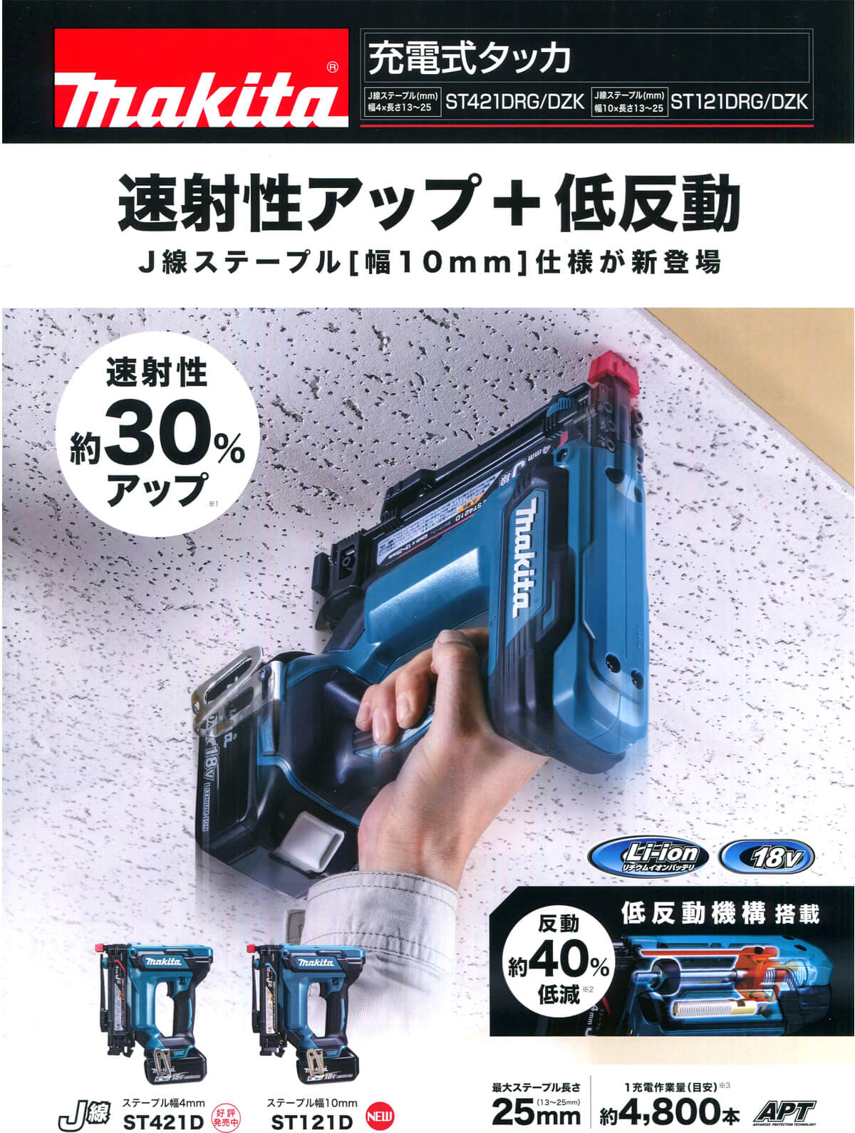 9,920円マキタ　充電式　タッカー　18v 10㍉