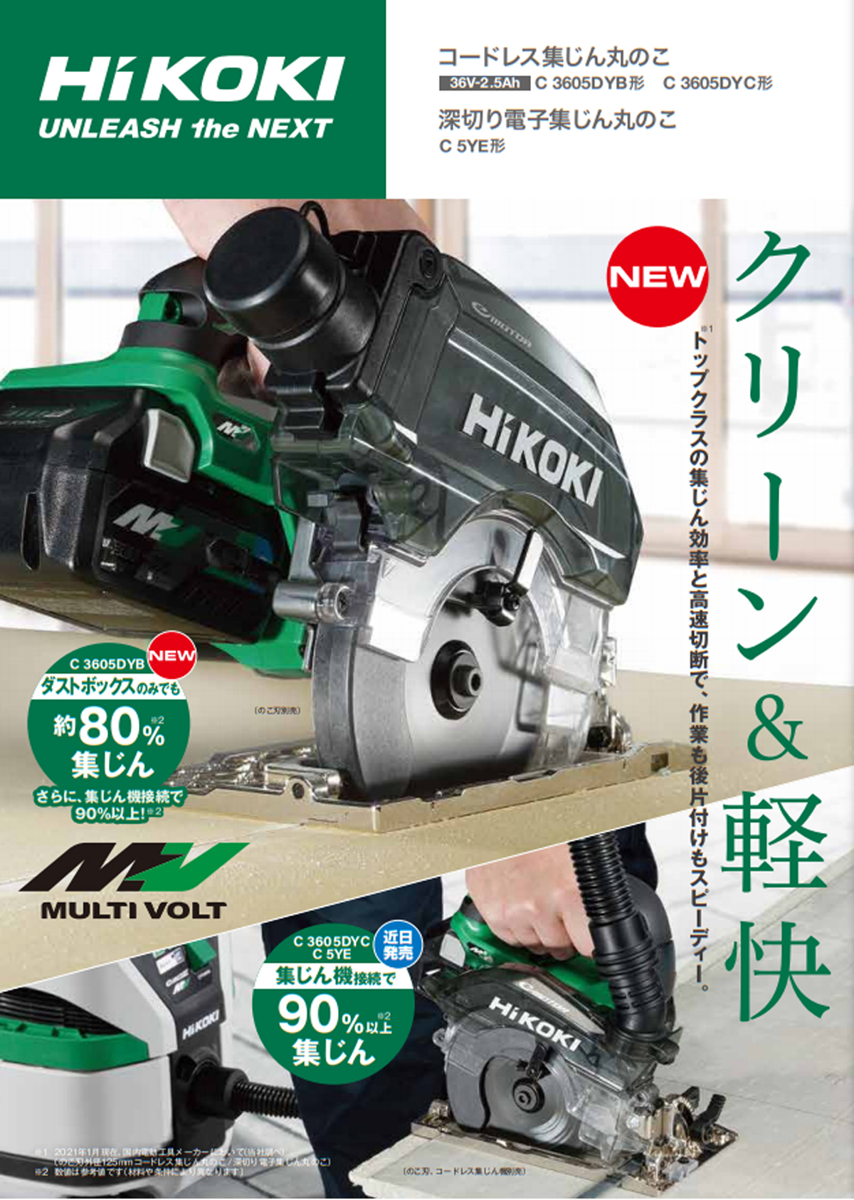 HiKOKI(ハイコーキ) コードレス丸のこ マルチボルトシリーズ 125mm 急速充電器・ - 3