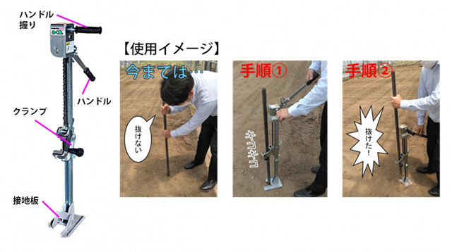 みのる産業 JK-10 杭抜き機 ぬく象 ウエダ金物【公式サイト】