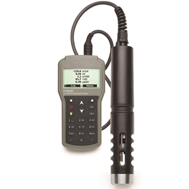 ハンナ ポータブル型 pH/ORP/DO/気圧/℃計 水質測定器 HI 98196