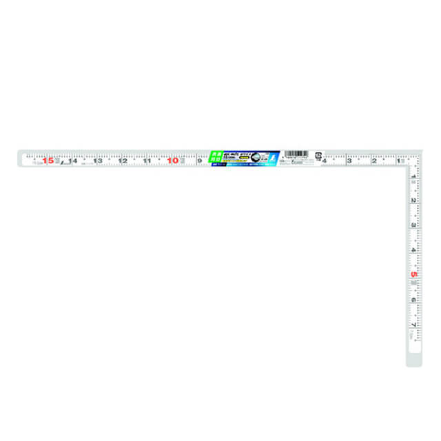 シンワ 11175 曲尺平ぴた ホワイト 1尺5寸 表裏同目