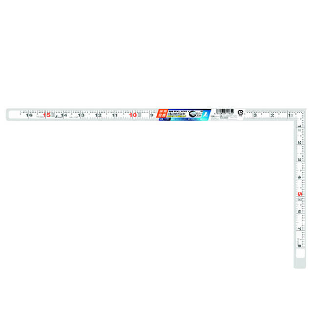 シンワ 11184 曲尺平ぴた ホワイト 1尺6寸/50cm 併用目盛