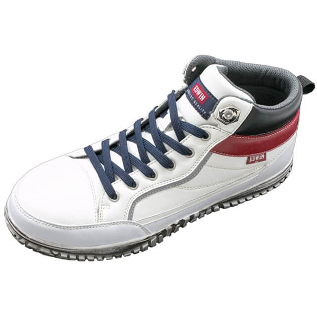 EDWIN セーフティシューズ102 ホワイト25.0㎝
