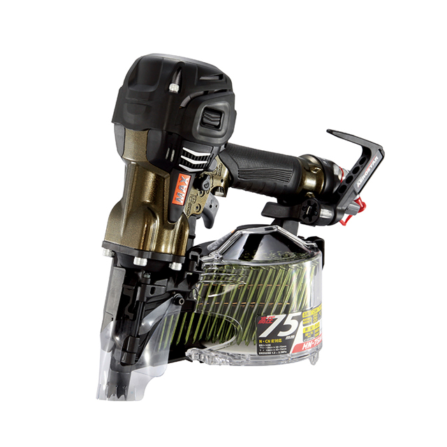 MAX 釘打機 スーパーネイラ アンバーオリーブ【限定色】 HN-75N4(D)-AO