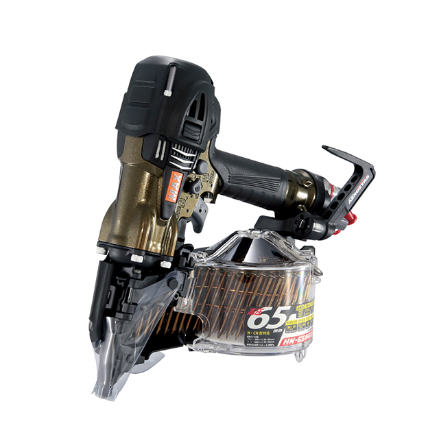 MAX 65mm釘打ち機 スーパーネイラ アンバーオリーブ【限定色】 HN-65N4(D)-AO