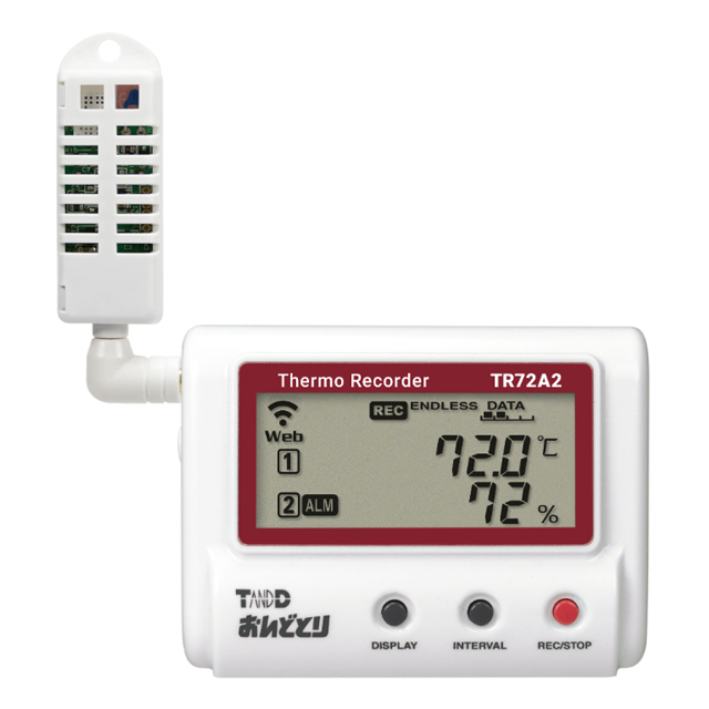 T&D クラウド対応温度湿度データロガー おんどどり TR72A2