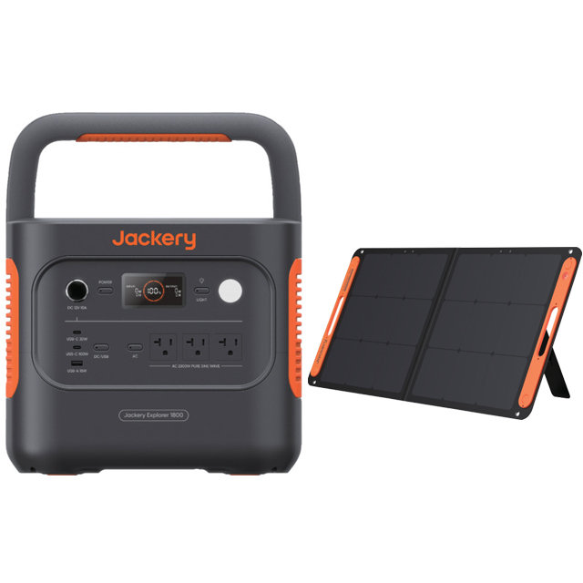Jackery JE-1800A+ソーラーパネルJS-100Fセット ポータブル電源1800(1872Wh)【数量限定品】