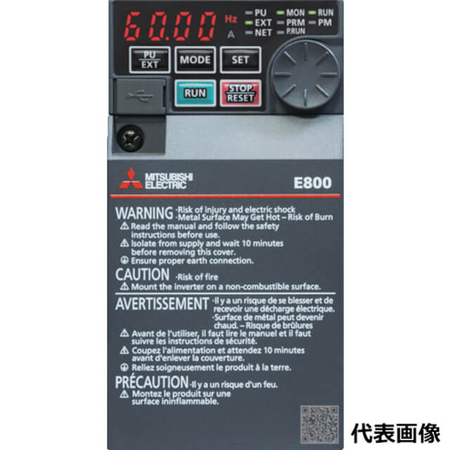 三菱電機 インバータ FREQROL-E800シリーズ 三相200V FR-E820-2.2K-1【数量限定特価品】入れ違いでなくなる場合があります。