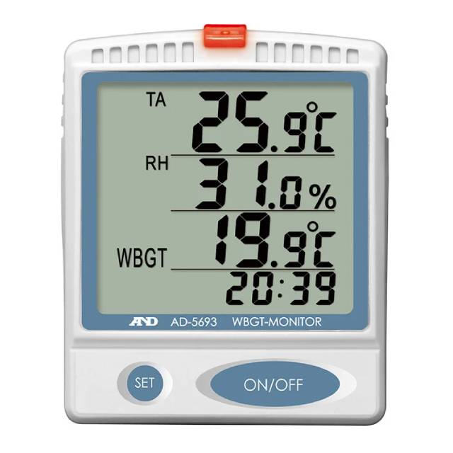 A&D 壁掛・卓上形 熱中上指数計/熱中症指数モニター AD-5693