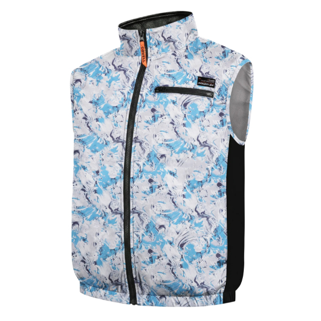 COVELL 空調冷風服 ベストタイプ 水色迷彩 Sサイズ P002-B1-S