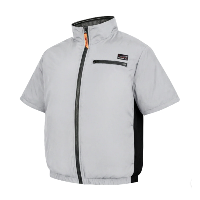 COVELL 空調冷風服 半袖タイプ グレー Sサイズ DXP002-Gray-S