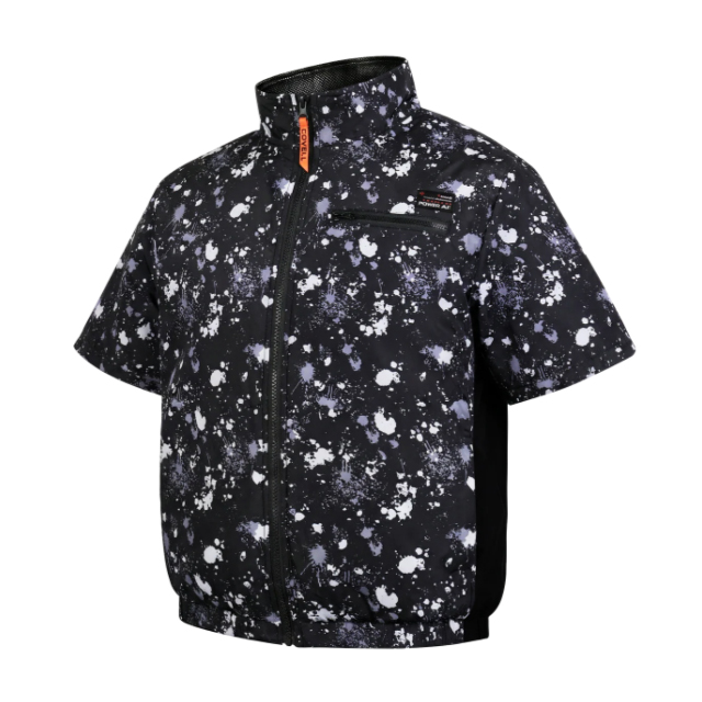COVELL 空調冷風服 半袖タイプ 白点迷彩 Sサイズ DXP002-B2-S