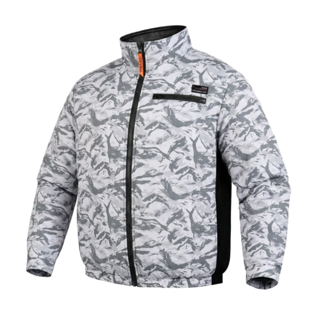 COVELL 空調冷風服 長袖タイプ ホワイト迷彩 Sサイズ CX-P002-1-S