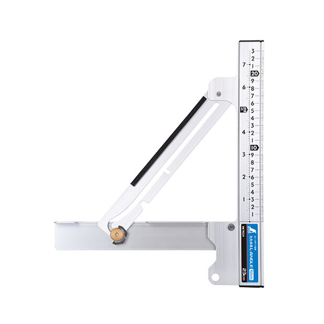 シンワ 丸ノコガイド定規 たためるエルアングル Slim 23cm 78254